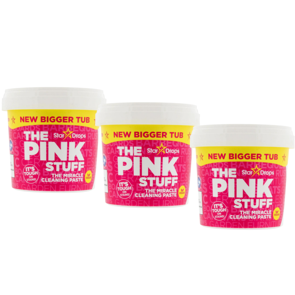 Triple Pack The Pink Stuff - Pâte de Nettoyage Miracle, 3 x 850g - Pour un Nettoyage Éclatant