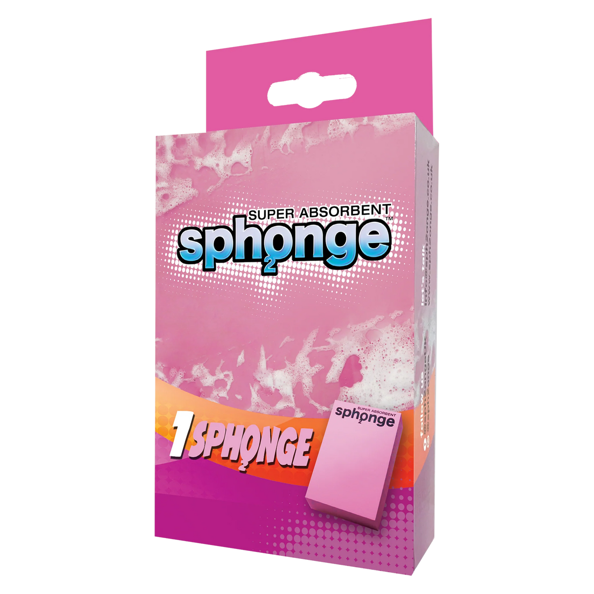 SPH2ONGE Super Absorbante ROSE Éponge Magique Toutes Surfaces