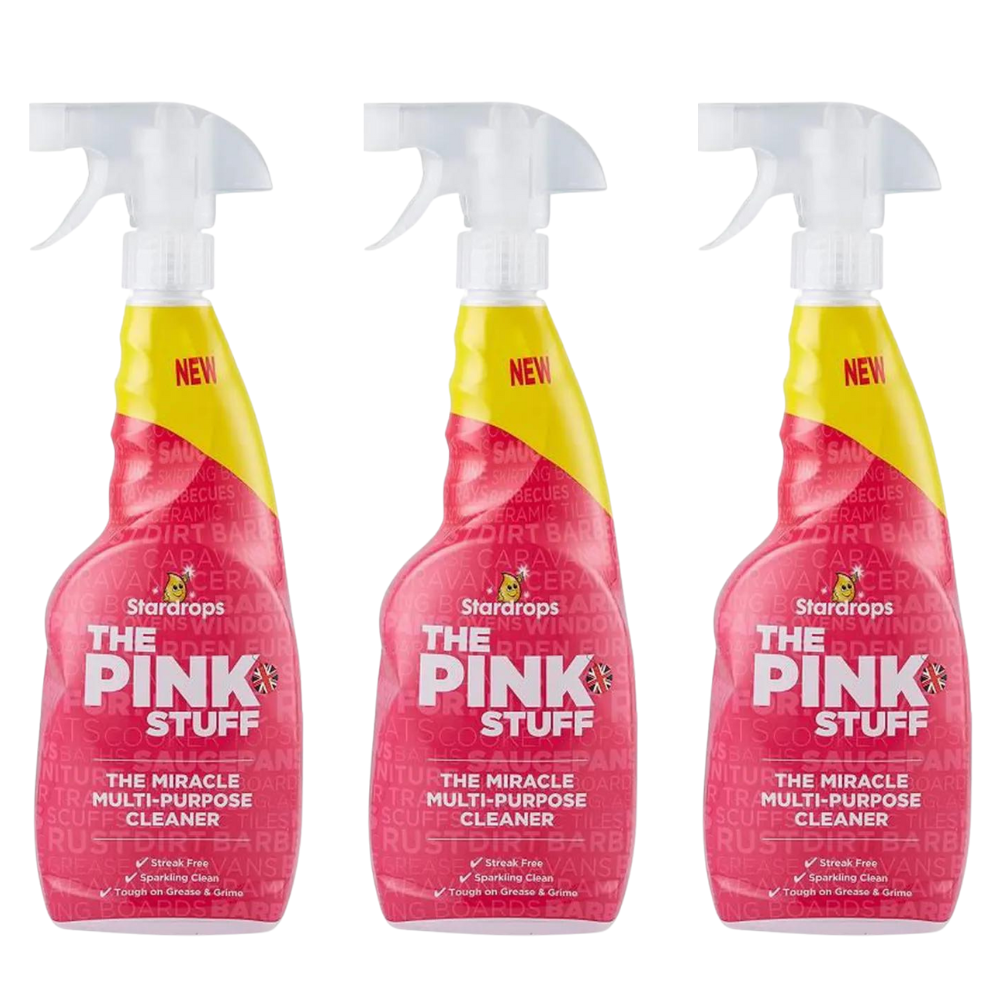 Triple Pack The Pink Stuff - Spray Multi-Usage, 3 x 750ml - Nettoyage Efficace pour Toute la Maison